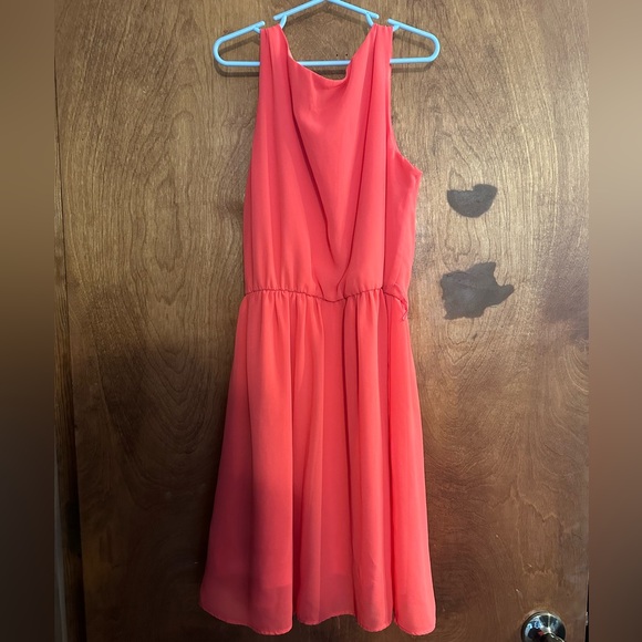 Girls: Amy Byer Coral Colored Dress Girls Size: 14 - Picture 3 of 4